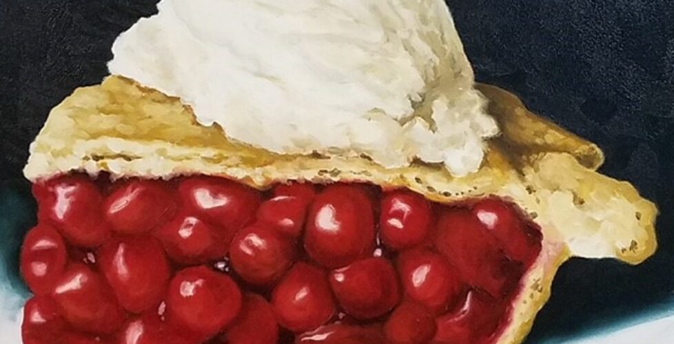 Cherry Pie, oil on canvas, 10 x 10inches