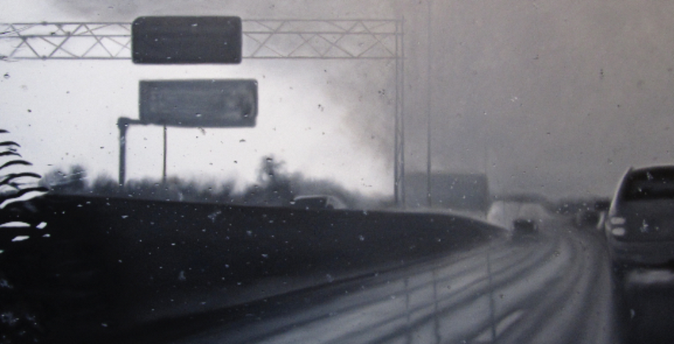 Expressway, 2012, oil on canvas, 36 x 96